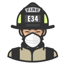 Asian,Coronavirus,Female,Firefighter,N-95 mask